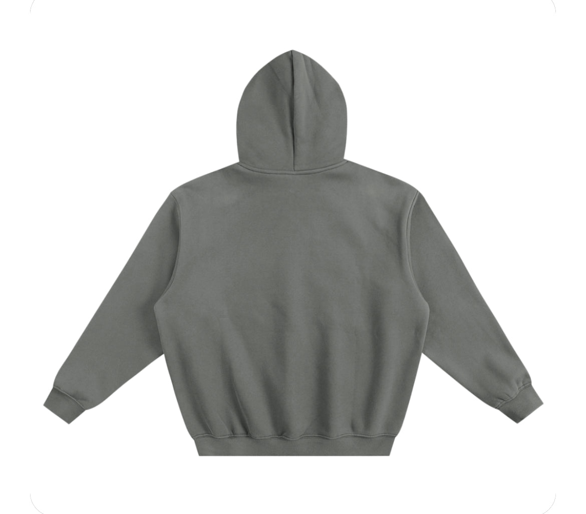 Fleeced boxy hoodie