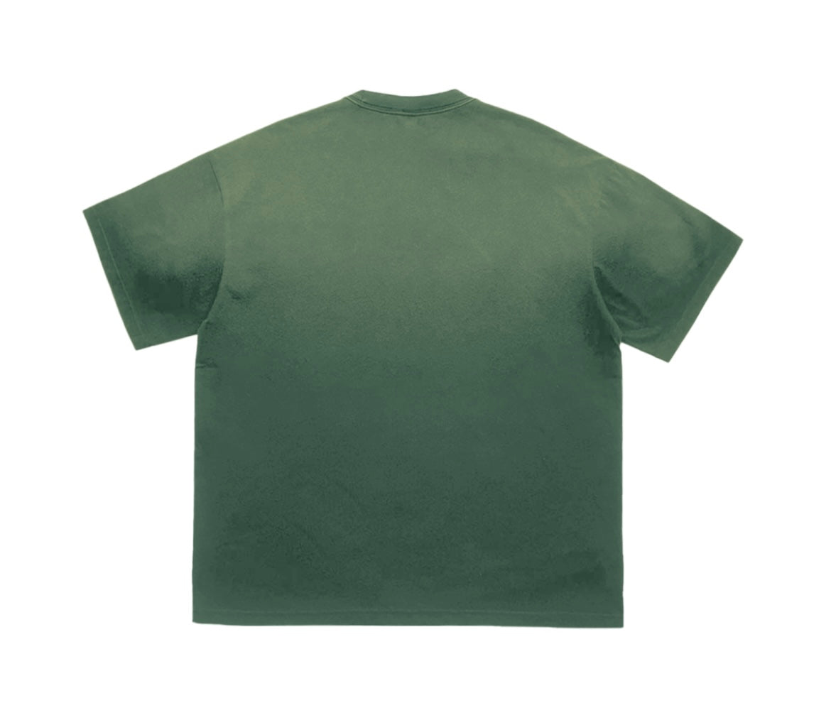 Vintage Washed Tiger Stripes Dyed Gradient T-Shirt - 250 GSM