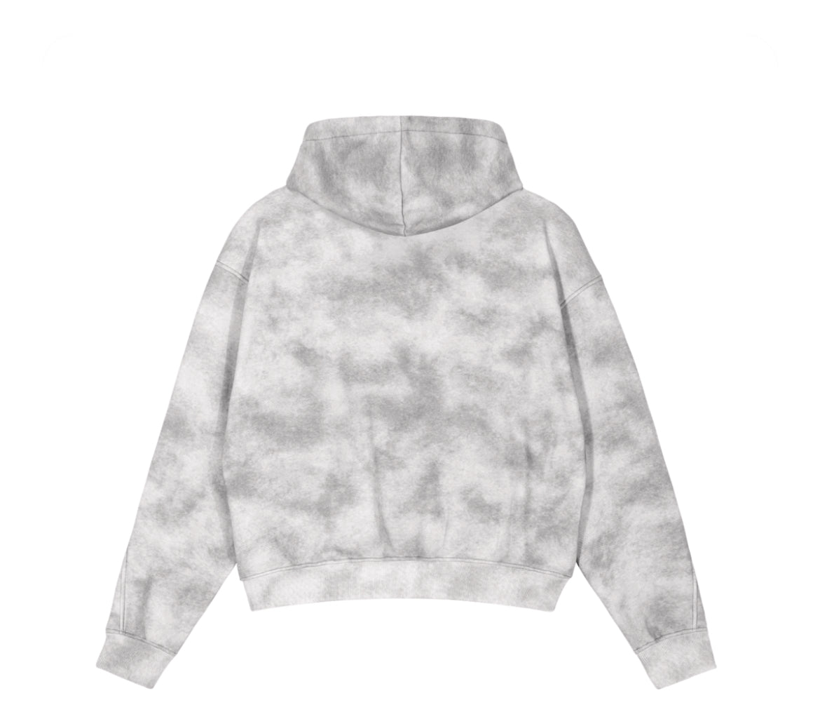 Dirty Washed Boxy Zip-up Hoodie