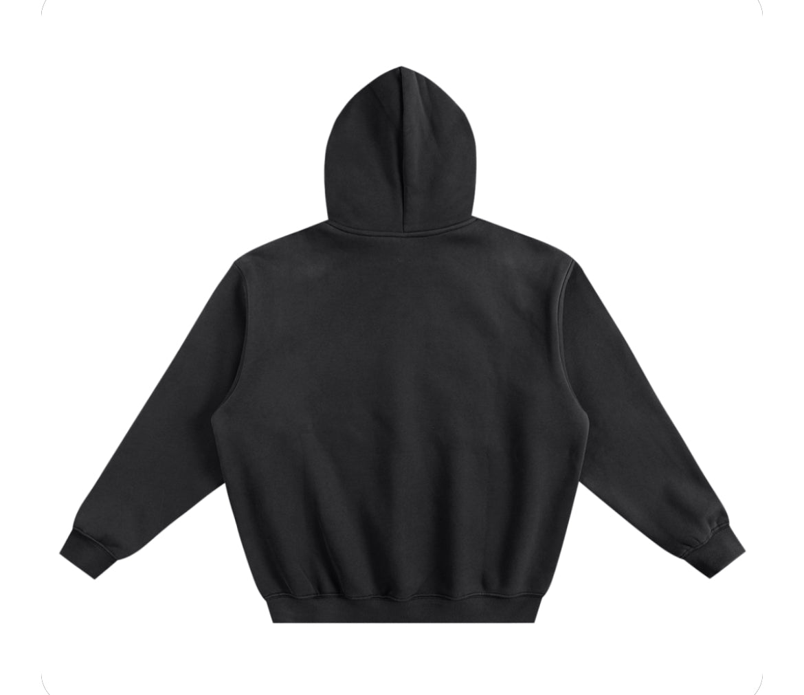Fleeced boxy hoodie